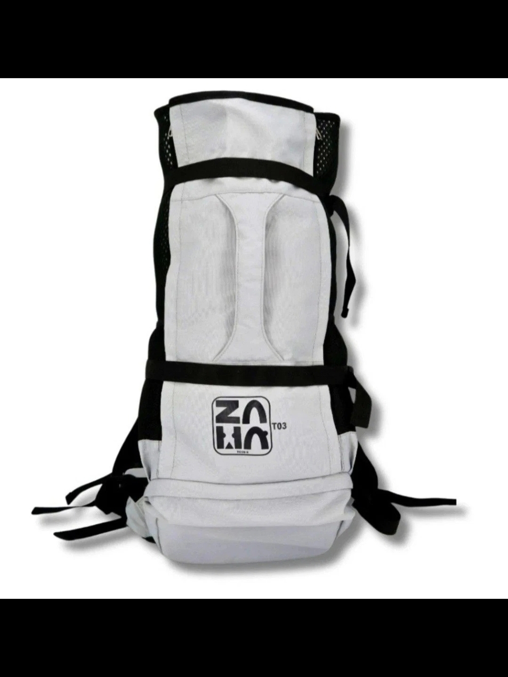 T03 White & Black Dog Carrier Backpack